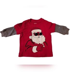 Santa in Shades Boy's 3month long-sleeved  shirt